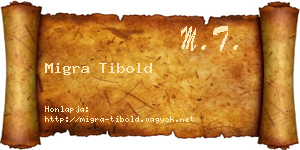 Migra Tibold névjegykártya